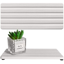 Diatomite Soap Dish Water Absorbing Stone Tray Fast Drying White Bathroom or Kitchen Organizer 11x4.7