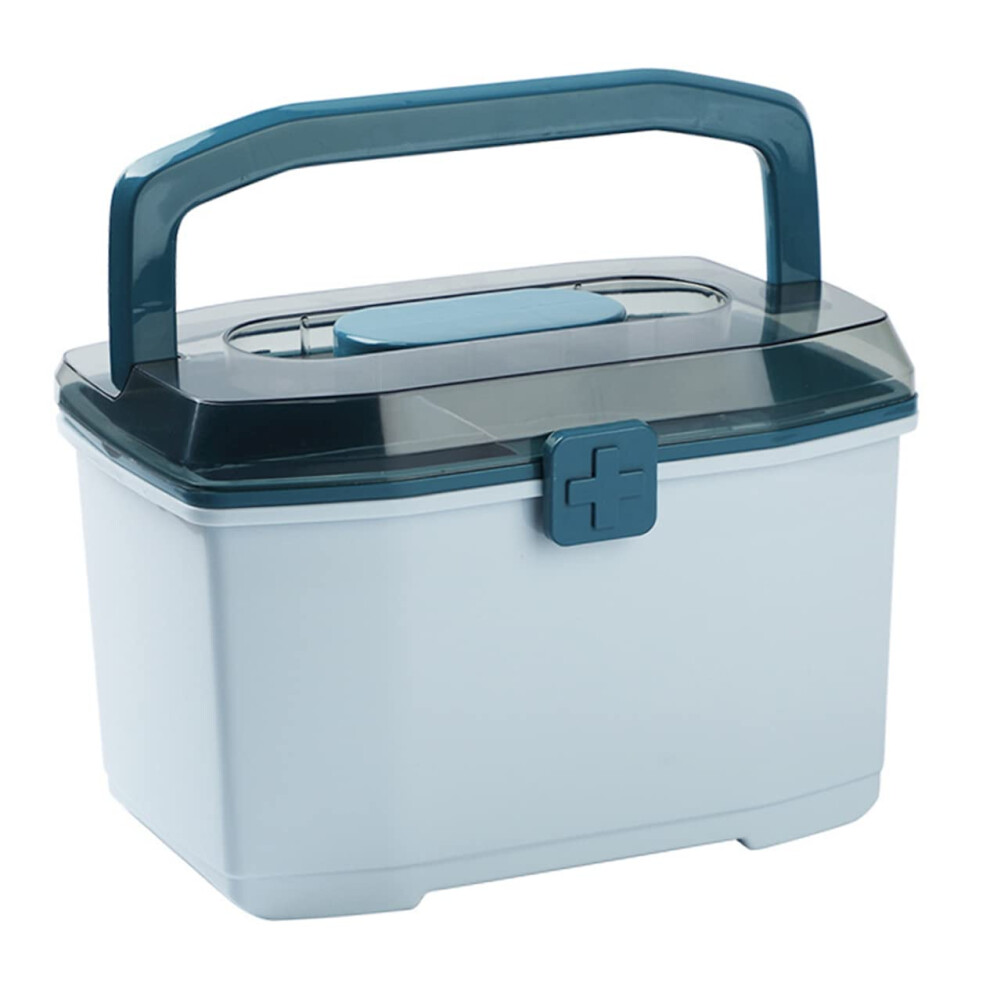 Large Capacity Medicine Storage Box Double Layer First Aid Kit Organizer for Home and Family