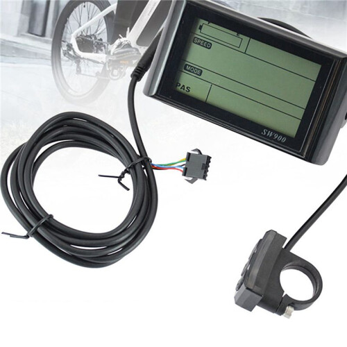 2X SW900 Ebike LCD Display 36V E-Bike LCD Meter Panel Display for Electric Bike Computer