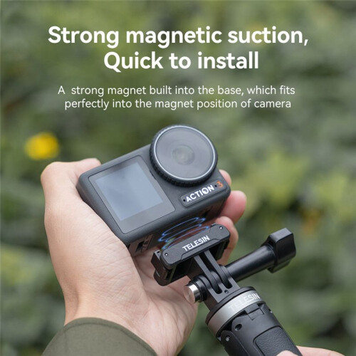 TELESIN Magnetic Two Claw Adapter Action Camera Accessories for  OSMO Action 3 Adapter 2