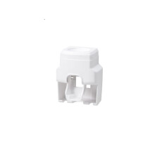 Automatic Toothpaste Dispenser and Wall Mounted Toothbrush Holder Set for Bathroom, White