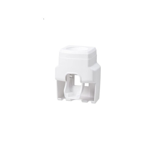 Automatic Toothpaste Dispenser and Wall Mounted Toothbrush Holder Set for Bathroom, White