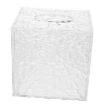 Clear Acrylic Tissue Box Cover for Home and Office Easy Access Napkin Holder with Compact Design