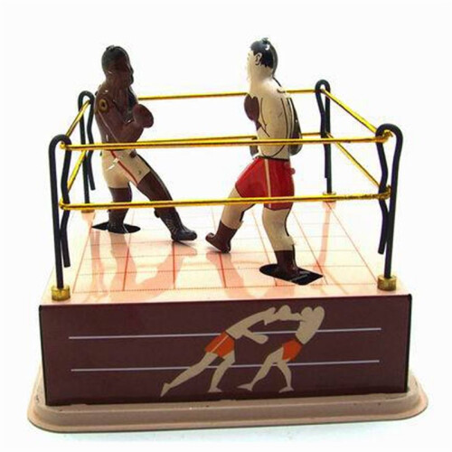 Clockwork Boxningsleksak Nostalgiskt Tema Boxningsringleksaksdekoration Retro Samlarobjekt 2