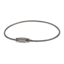 100er Edelstahlschraube Sicherungsdraht Keychain Schluesselanhaenger Aussenkabel Zubehoer
