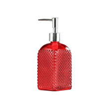 Refillable Red Soap Dispenser with Pump for Bathroom, Durable Lotion Bottle, Easy Dispensing