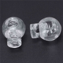 150 Pcs Clear Plastic 5mm One Hole Cord Stoppers Cord Lock Cord Lock Stopper