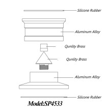 4X Speaker Isolation Spikes Speaker Base Pads with Non-Slip Base Pad Aluminium Anti-Vibration for Turntable Amplifier B