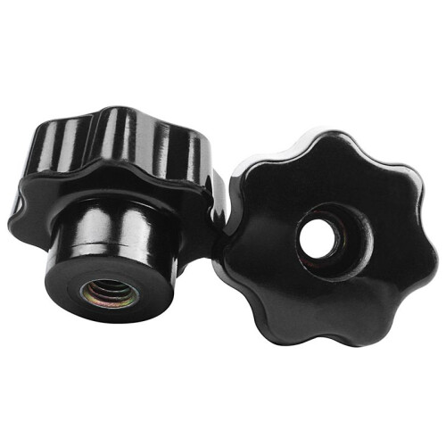 30 Pieces Black Star Grip Knobs, Female Thread Diameter 8mm,  Diameter 40mm 1