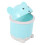 2X  Cute Desktop Trash Desktop with Lid Small Paper Basket  Flip Plastic Trash Can 3