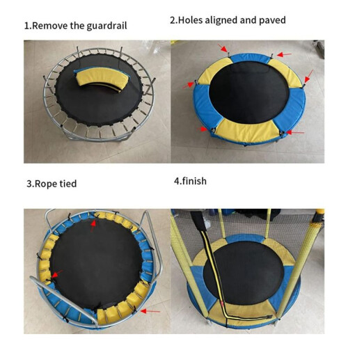 2X Trampoline Pad,55inch Replacement Trampoline Safety Pad,Trampoline Spring Cover,Safety Guard Spring Protective Cover