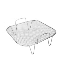 Square Shape Air Fryers Grill Rack With Reinforced Edges For