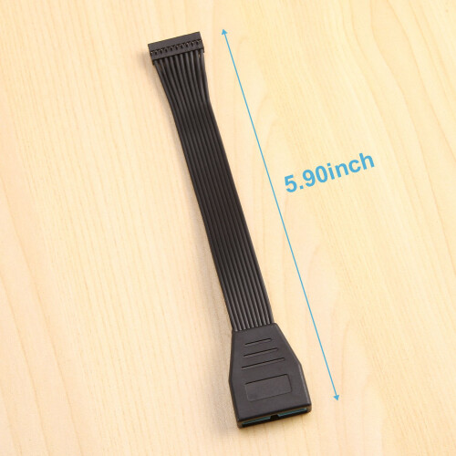 2Pcs Small  USB 3.0 19/20Pin Internal Extension Header Adapter Cable USB 20Pin Extension Cable for Motherboard 15Cm 1