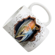 Tasse Ă boire en cĂ©ramique de 350 ml, avec motif de pĂȘche et-P4