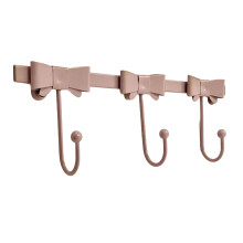 Wandhaken aus Eisen mit Schleifendesign zum Aufhängen von-Rosa