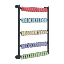 Porte-ruban décoratif avec cadre en acier-Cinquième étage noir