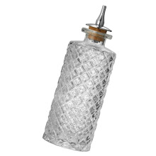 Klassische Barware-Flasche aus Glas mit Gravur und-Rahmenflasche