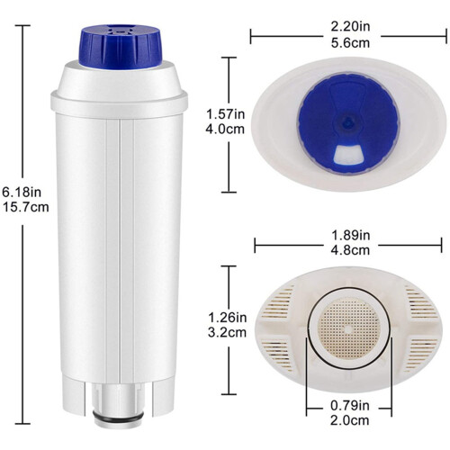 2X Coffee Machine Water Filter for  DLSC002 Filter Cartridge Compatible with ECAM, , EC680, EC800 2