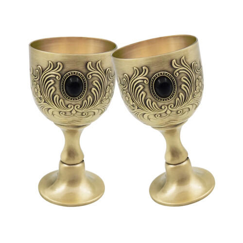 50 ml klein borrelglas met reliëfpatroon edelstenen ingelegde-2