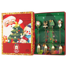 Christmas Themed Cutlery Set 4Pcs Rustless steel Utensils For-2