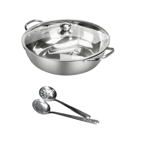 Double Sided Broth Pot Durability Stainless Steel-28cm