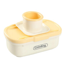 Plastic Garlic Smasher with Hand Guard Vegetable Grater-Yellow