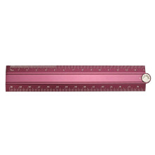 Dense 30cm Extendable Aluminum Scale Tool Sandblasted-Dark Red