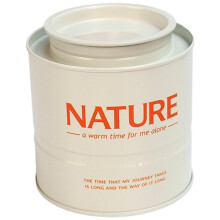 Modern Round Teas Storage Container Stackable Rusts- White