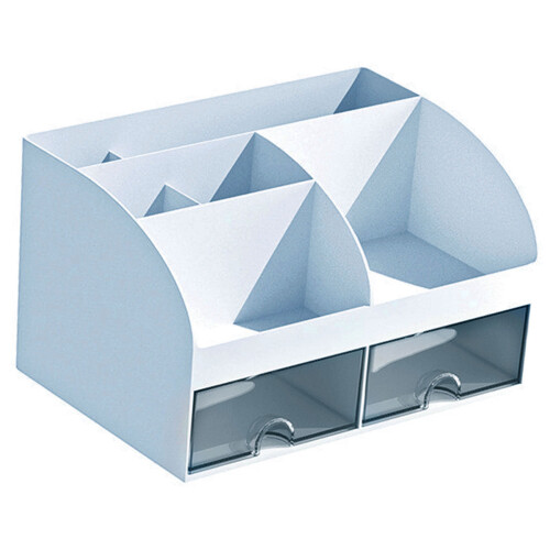 Multiple Section Office Supply Box Produced Of Strong-Blue
