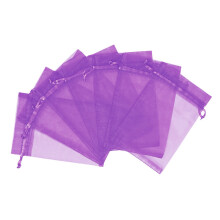 60Pcs Celebratory Net Treat Bags for Halloween Christmas-Purple