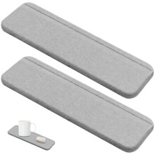 Diatomite Coaster and Soap Dish Set, Quick Drying Water Absorbent Grey with SlipResistant Grooves