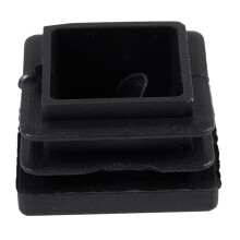 100 Pcs Plastic Square Blanking End Caps Tube Inserts 25mm x 25mm