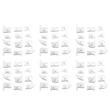 72Pcs Styling Steering Wheel Button Covers Trim Stickers for GLC X253 2015 2016 C Class W205 14-15 Silver