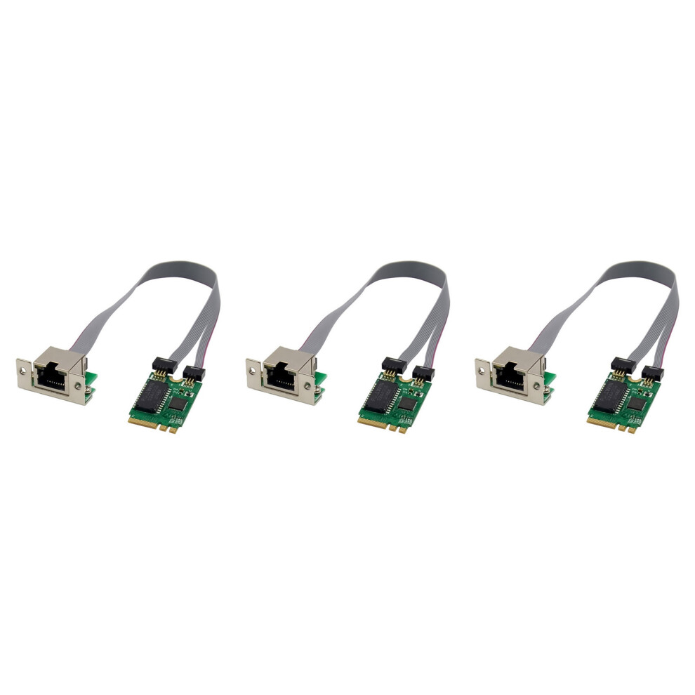 3X Pcie Network Card M.2 A+E To Rtl8111f Gigabit Ethernet Card Single Port Rj45 Ethernet Network Card 4713935051875