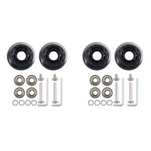 2Conjunto 60Mmx18Mm Bagagem Mala SubstituiçãO Rodas Eixos Chave Reparo Deluxe com Rodas PU Rolamentos AçO Carbono