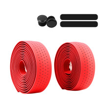 Bande de guidon de vélo confortable, 2 pièces, accessoire-Rouge