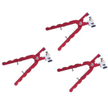 3X Alicate de Corte de Pulseira de Couro para Correias para Fixar Prendedores de Mola Barra Alicate Ferramenta Manual Vermelho Reto