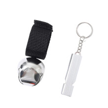 Bear Bells with Emergency Whistling Set Outdoor-Nickel color
