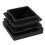 80 Pcs Plastic Square Blanking End Caps Tube Inserts 25mm x 25mm 4