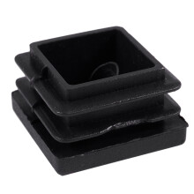 40 Pcs Plastic Square Blanking End Caps Tube Inserts 25mm x 25mm