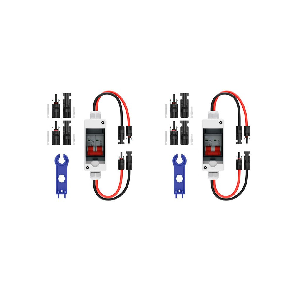 2X Solar Panel Disconnect 63A 1000V Breaker Box Pv Disconnect With Ip65 Waterproof Box 4713268582350