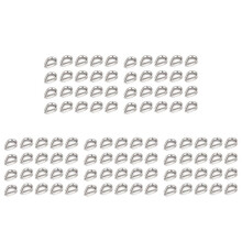 Cabo de Cabo de AçO InoxidáVel 2 mm Dedais Tom Prata 100 PeçAs