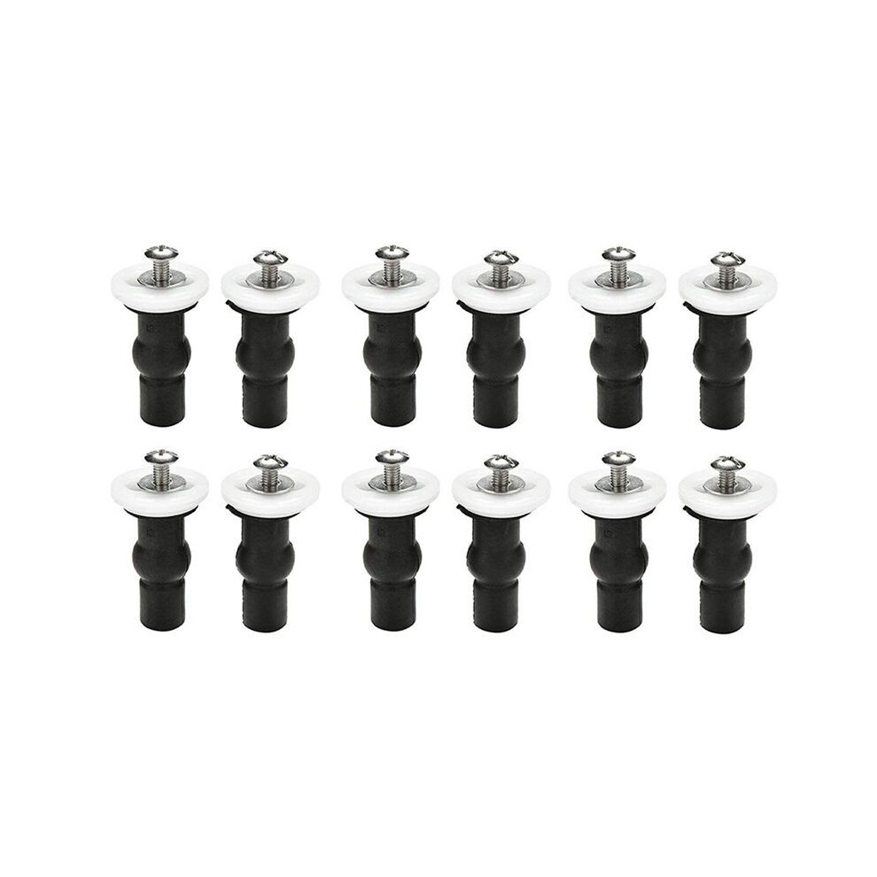 Toilet Top Fix Screws Fixings 6 Pairs Universal Expanding Rubber Screw Top Nuts Blind Hole Hinges Fittings 12Pcs 6033239407559