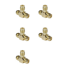 5X SMA Femelle A Deux SMA Femelle Triple T RF Connecteur Adaptateur 3 Voies Splitter