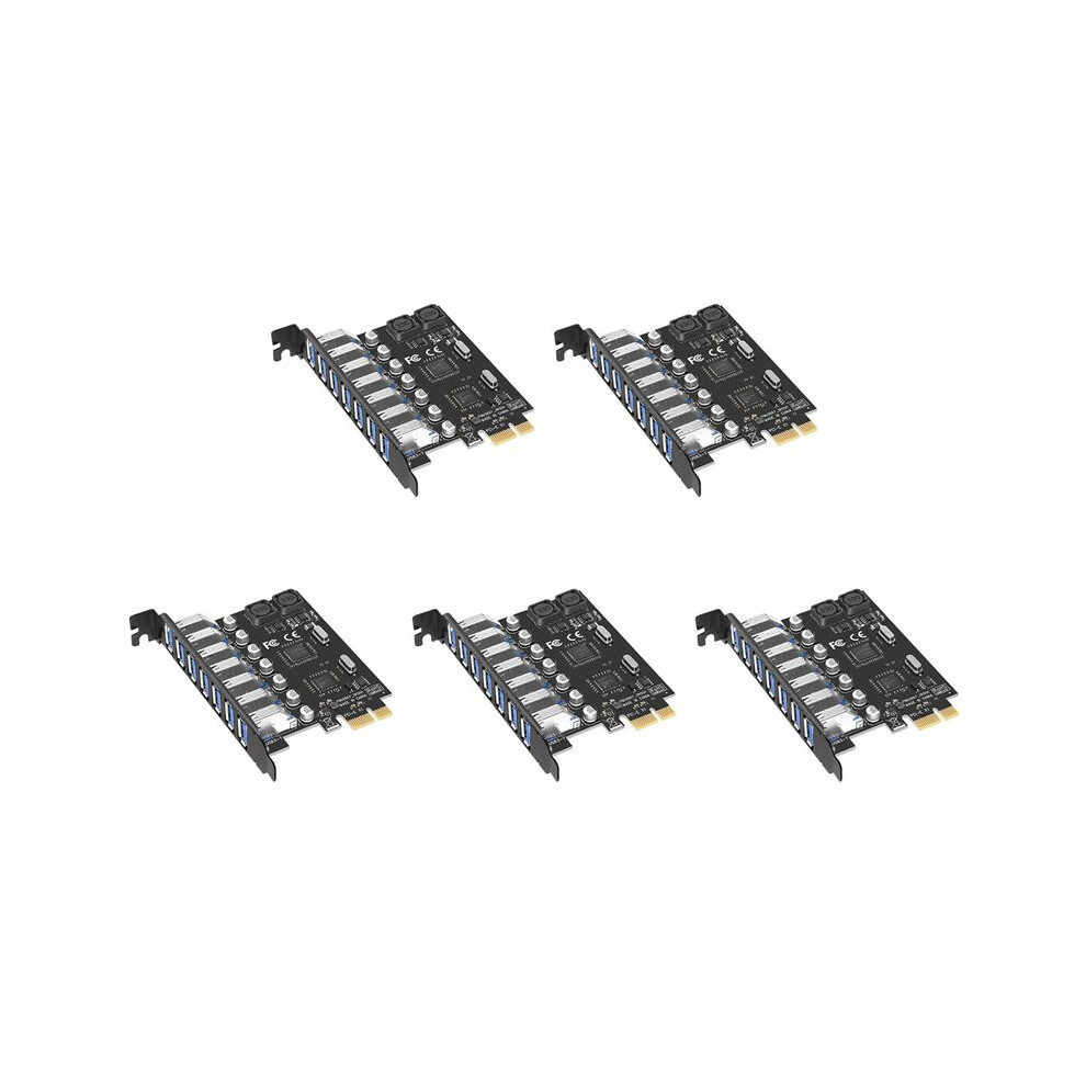 5X Usb 3.0 Pci-E Expansion Card Adapter 7 Hub Adapter External Controller Pci-E Extender Pci Express Card 4713774021473