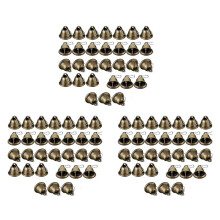 90 Pcs Bells Small Bells Brass Bells Vintage Bells with Hooks for Hanging Wind Chimes Making Dog Training