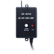 10X GE-RCV1-Mottagare 433,92MHz /AC 12V/24V för Grindgaragedörr Fjärrstyrd Rullande Kod och Externa Mottagare med Fast Kod