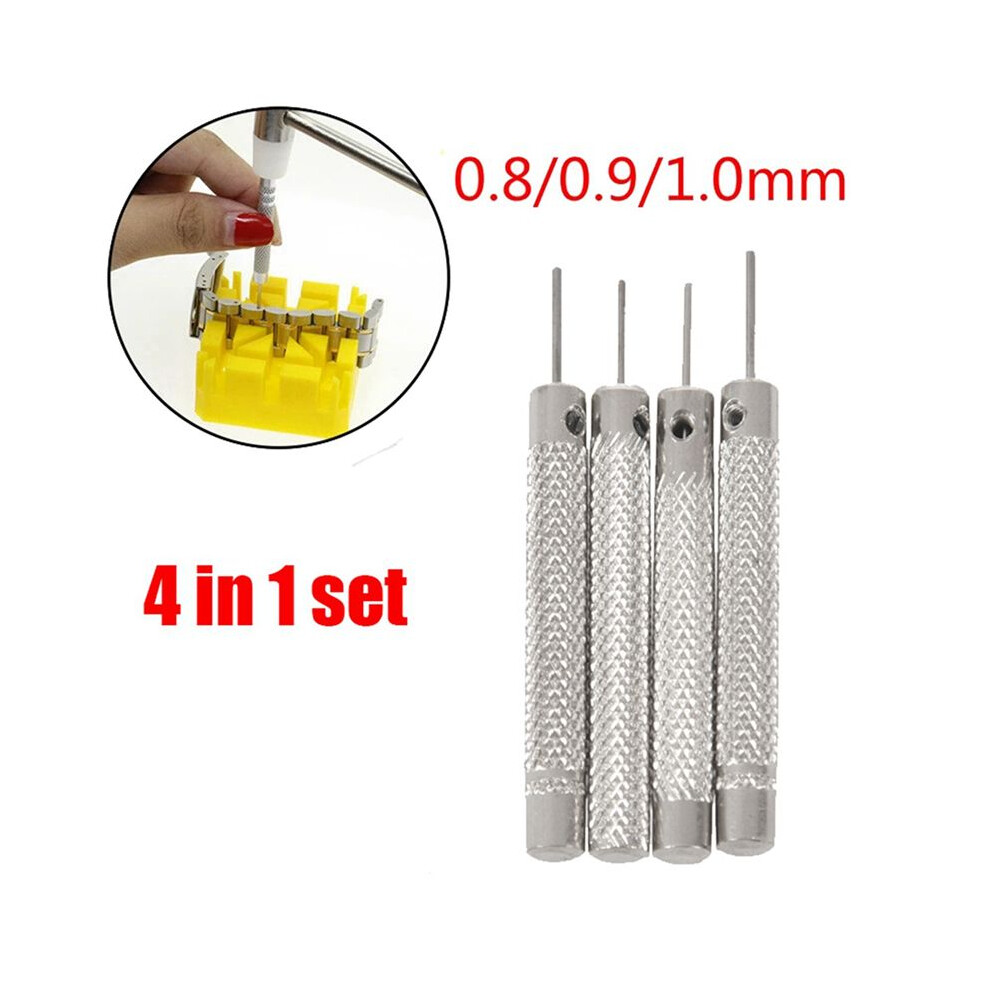 16Pcs Watch Repair Tool Pin Punch 0.7Mm/0.8Mm/0.9Mm/1.0Mm Watchmaker Band Strap Bracelet Steel Punch Link Pin Remover 4713499646869