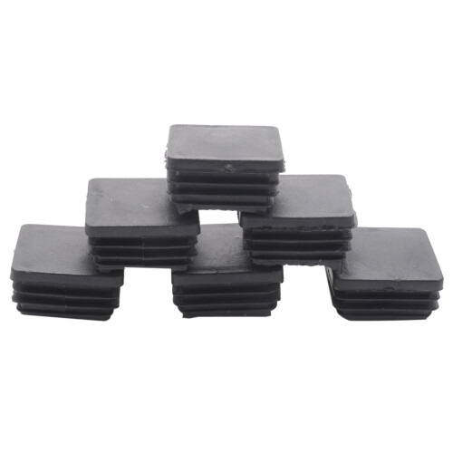200 Pcs Plastic Square Blanking End Caps Tube Inserts 25mm x 25mm 2