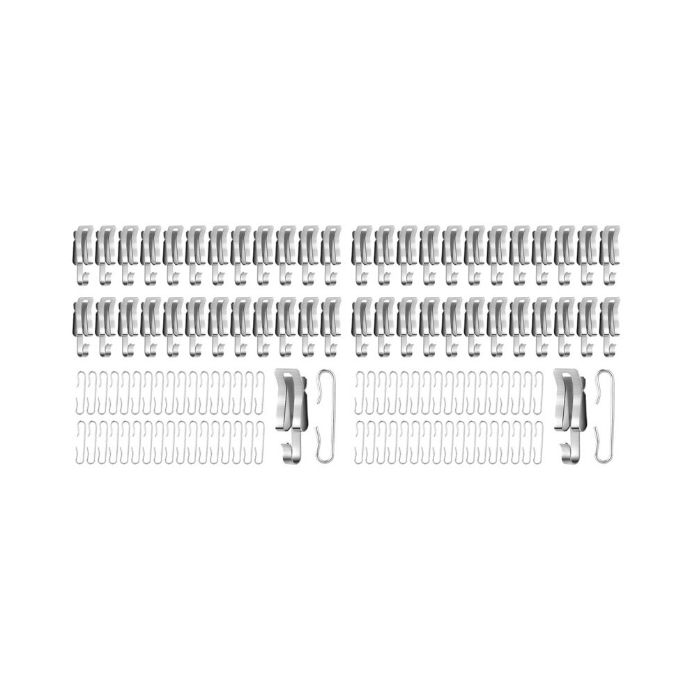 100Pcs Heat Cable Roof Clips And Spacers, Metal De Icing Cable Hooks And Spacers Set Outdoor Gutter Heat Tape Clips 6032043546294